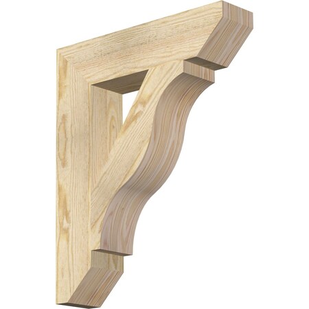 Ekena Millwork Funston Slat Rough Sawn Bracket, Douglas Fir, 4"W x 18"D x 22"H BKT04X18X22FST06RDF
